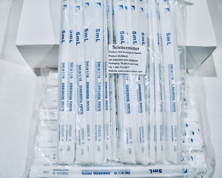Serological Pipette: 1ml, 2ml 5ml, 10ml, 25ml, 50ml Capacity