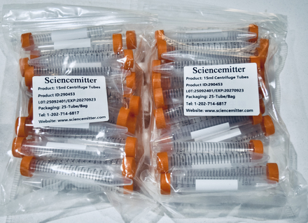 Centrifuge Tubes, RNase and DNase Free, Sterile, 25/bag, 500/CS